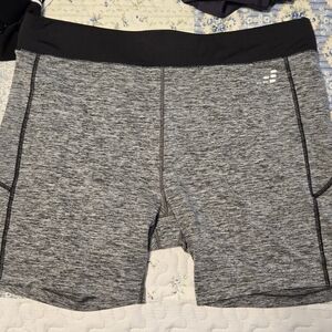 BCG Heathered Gray Women's Bike Shorts